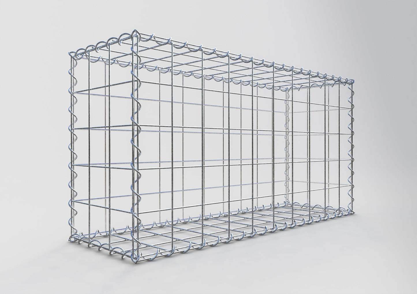 2er Set Gabionen 100 cm x 50 cm x 30 cm (L x H x T), Maschenweite 10 x 10 cm, Spirale