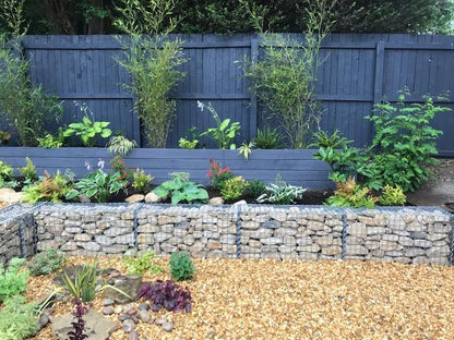 Juego de 2 gaviones de 100 cm x 50 cm x 30 cm (largo x alto x fondo), malla de 5 x 5 cm, en espiral