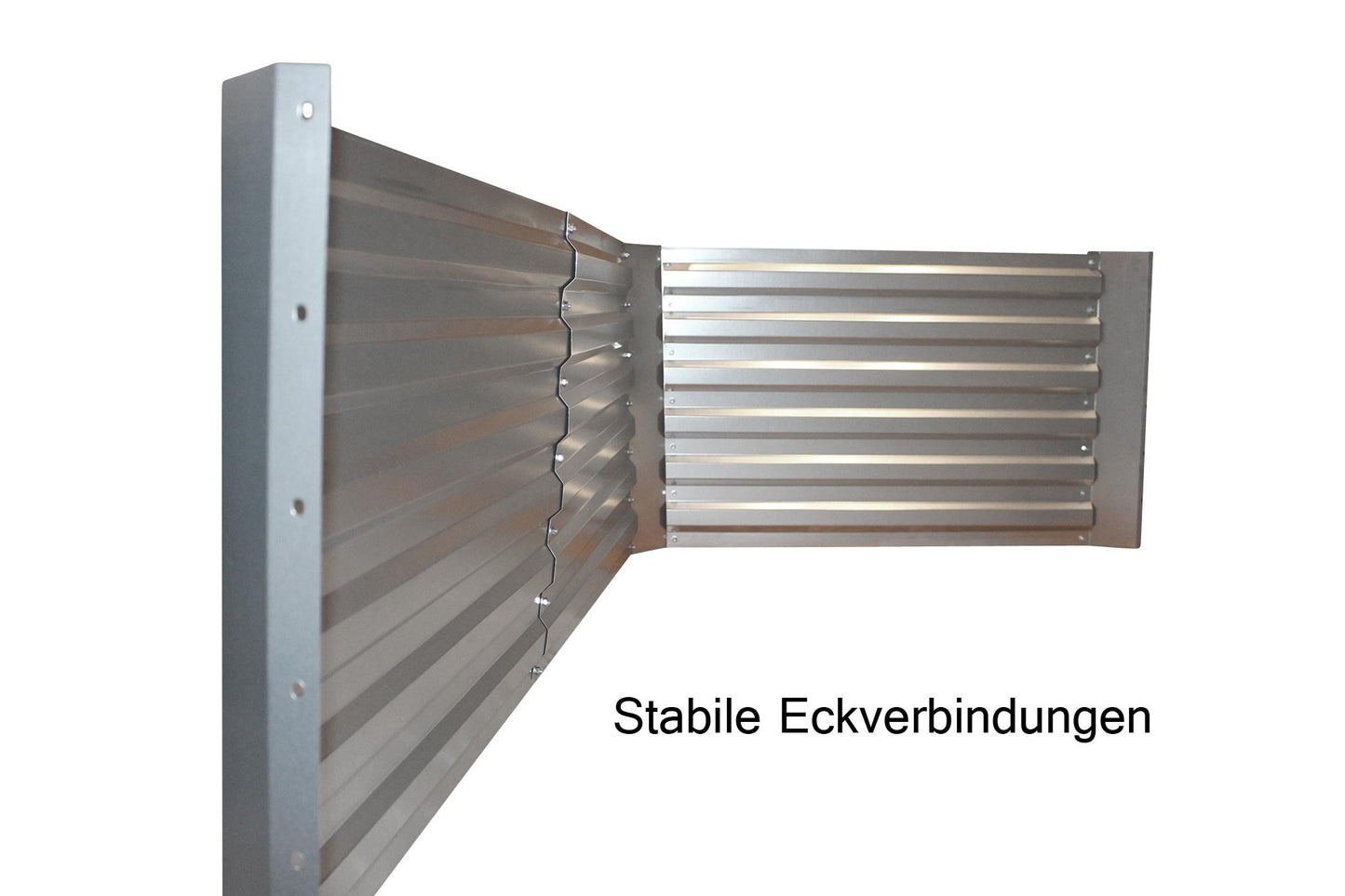 Hochbeet aus verzinktem Blech mit Aufsatz - Maße ohne Aufsatz: 184 x 60 x 90 cm (L x H x T, Pflanzmaß)