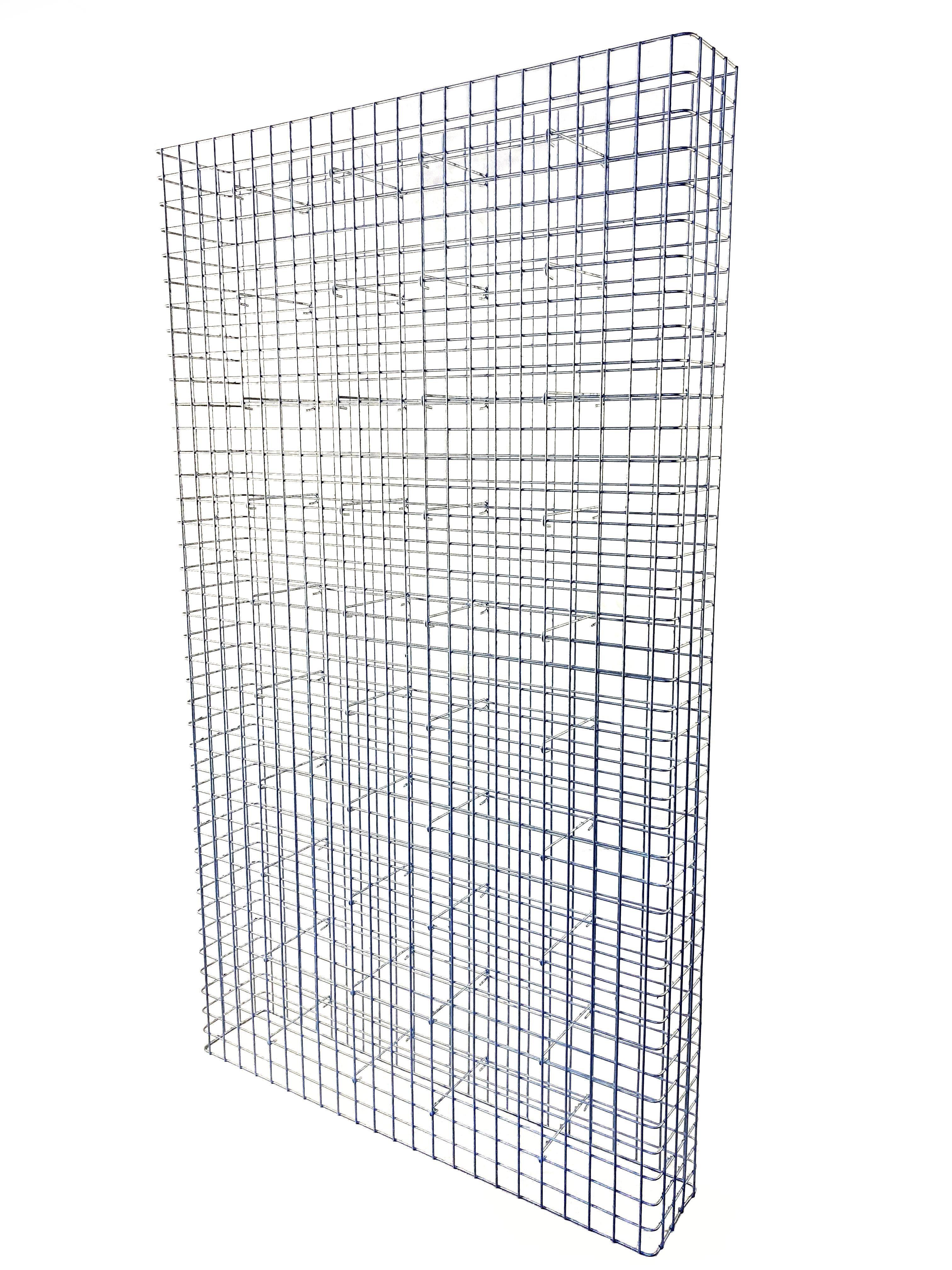 Gabion galvanisé à chaud 117 cm x 200 cm x 22 cm, mailles 5 cm x 5 cm, entièrement soudé