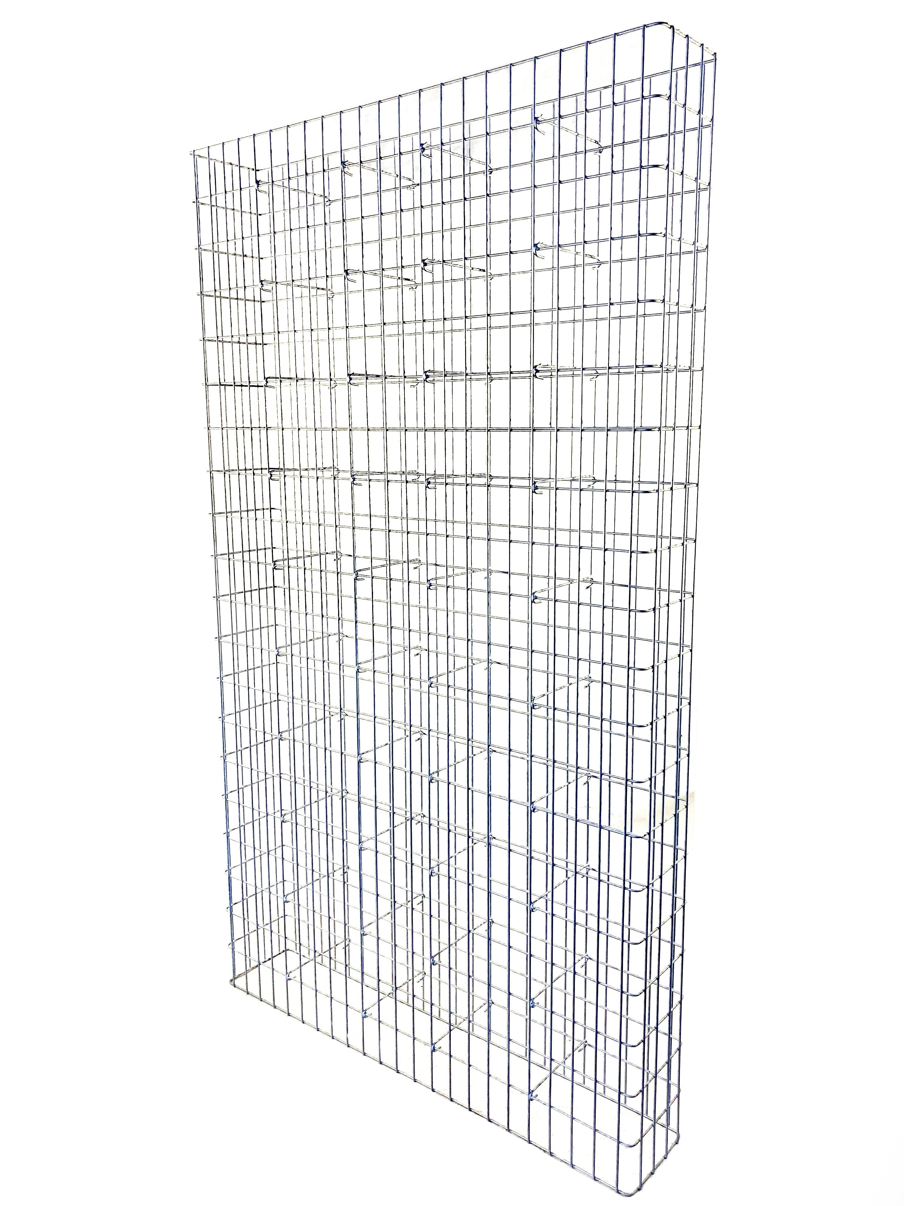 Gabion galvanisé à chaud 117 cm x 200 cm x 22 cm, mailles 5 cm x 10 cm, entièrement soudé