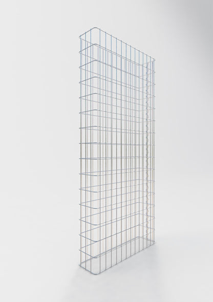 Schanskorfomheining lengte 67 cm, hoogte 180 cm, diepte 17 cm, maaswijdte 5 x 10 cm