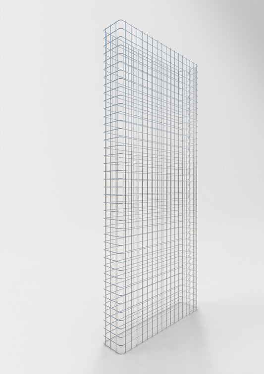 Comprimento da cerca de gabião 87 cm, altura 200 cm, profundidade 17 cm, tamanho da malha 5 x 5 cm