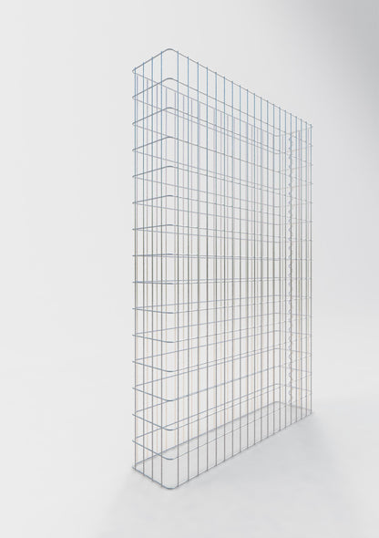 Clôture en gabion Longueur 102 cm, hauteur 180 cm, profondeur 22 cm, mailles 5 x 10 cm