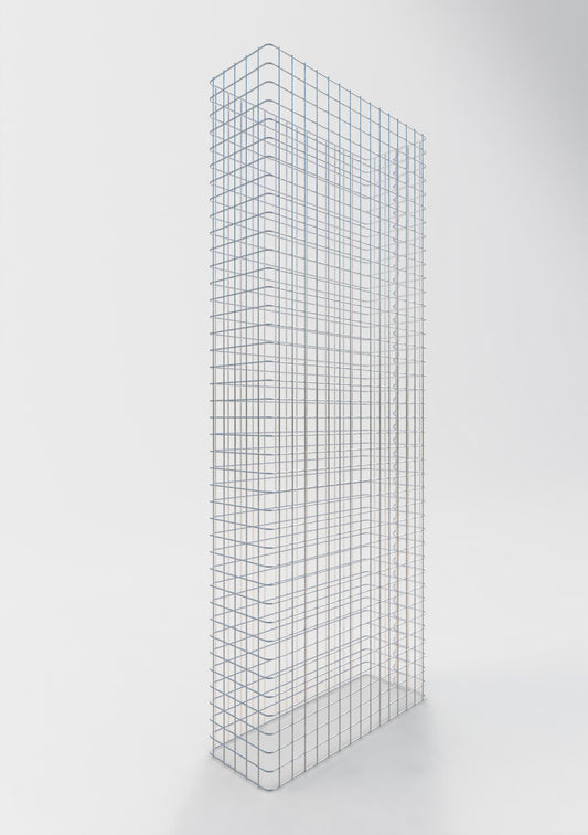 Comprimento da cerca de gabião 77 cm, altura 160 cm, profundidade 27 cm, tamanho da malha 5 x 5 cm