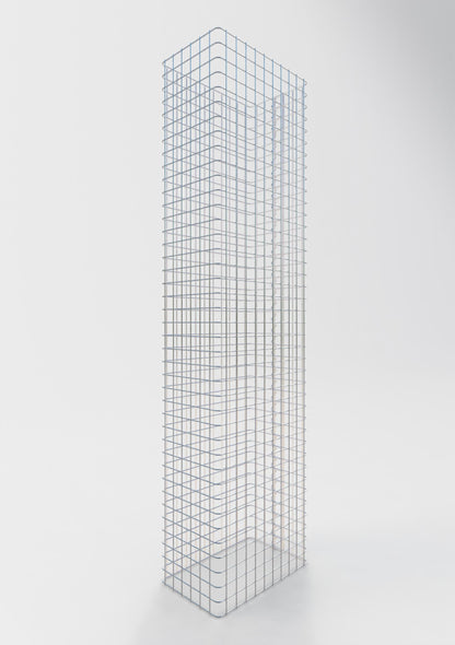 Gabion hegn længde 52 cm, højde 160 cm, dybde 32 cm, maskestørrelse 5 x 5 cm