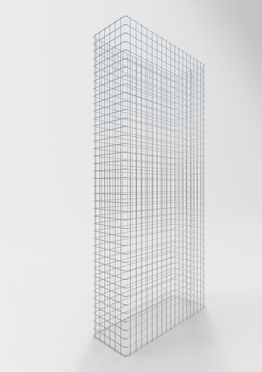 Comprimento da cerca de gabião 92 cm, altura 200 cm, profundidade 32 cm, tamanho da malha 5 x 5 cm