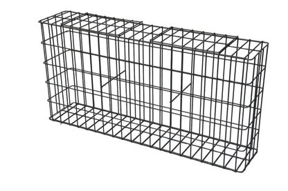 Gabion galvanisé à chaud 102 cm x 52 cm x 22 cm, mailles 5 cm x 10 cm, entièrement soudé