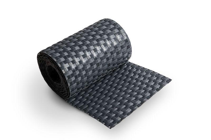 Polyrattan - Bande de protection visuelle en anthracite MW 5 x 20 cm