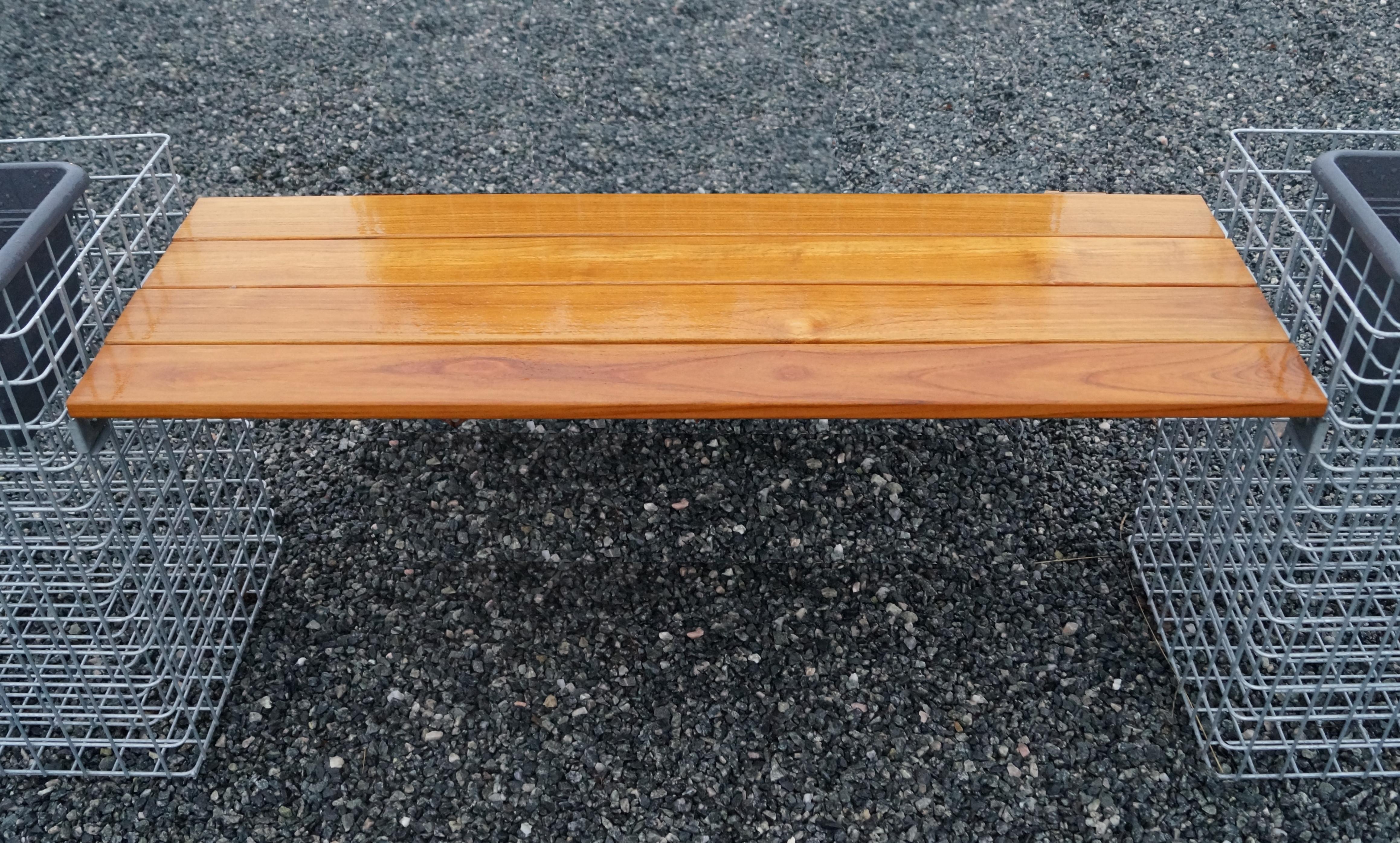 Support de banc long TEAK 115 cm