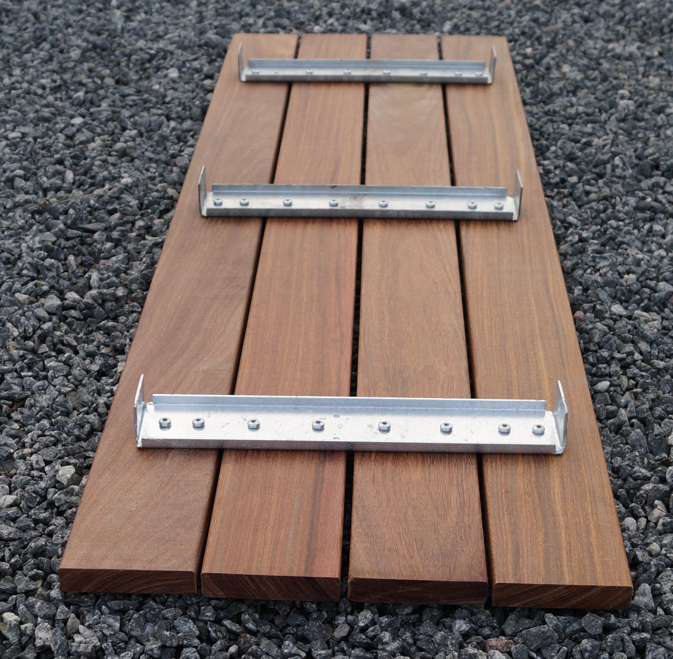 Tuinbank spiraal schanskorf 105 x 50 x 30 cm - 3 TEAK MW 5 x 10 cm