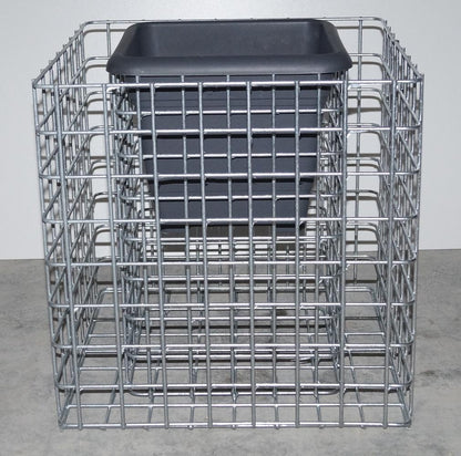 Bloemenzuil Hoogte 42 cm Voet 42 x 42 cm MW 5 x 5 cm, thermisch verzinkt incl. pot