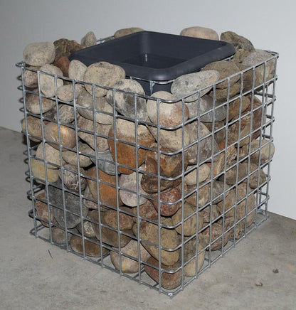 Bloemenzuil Hoogte 42 cm Voet 42 x 42 cm MW 5 x 5 cm, thermisch verzinkt incl. pot