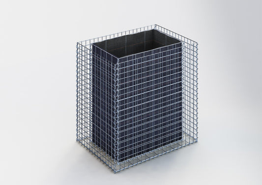 Højbed firkantet 100 cm x 100 cm x 70 cm (L x H x D), maskestørrelse 5 x 5 cm, vægtykkelse 10 cm