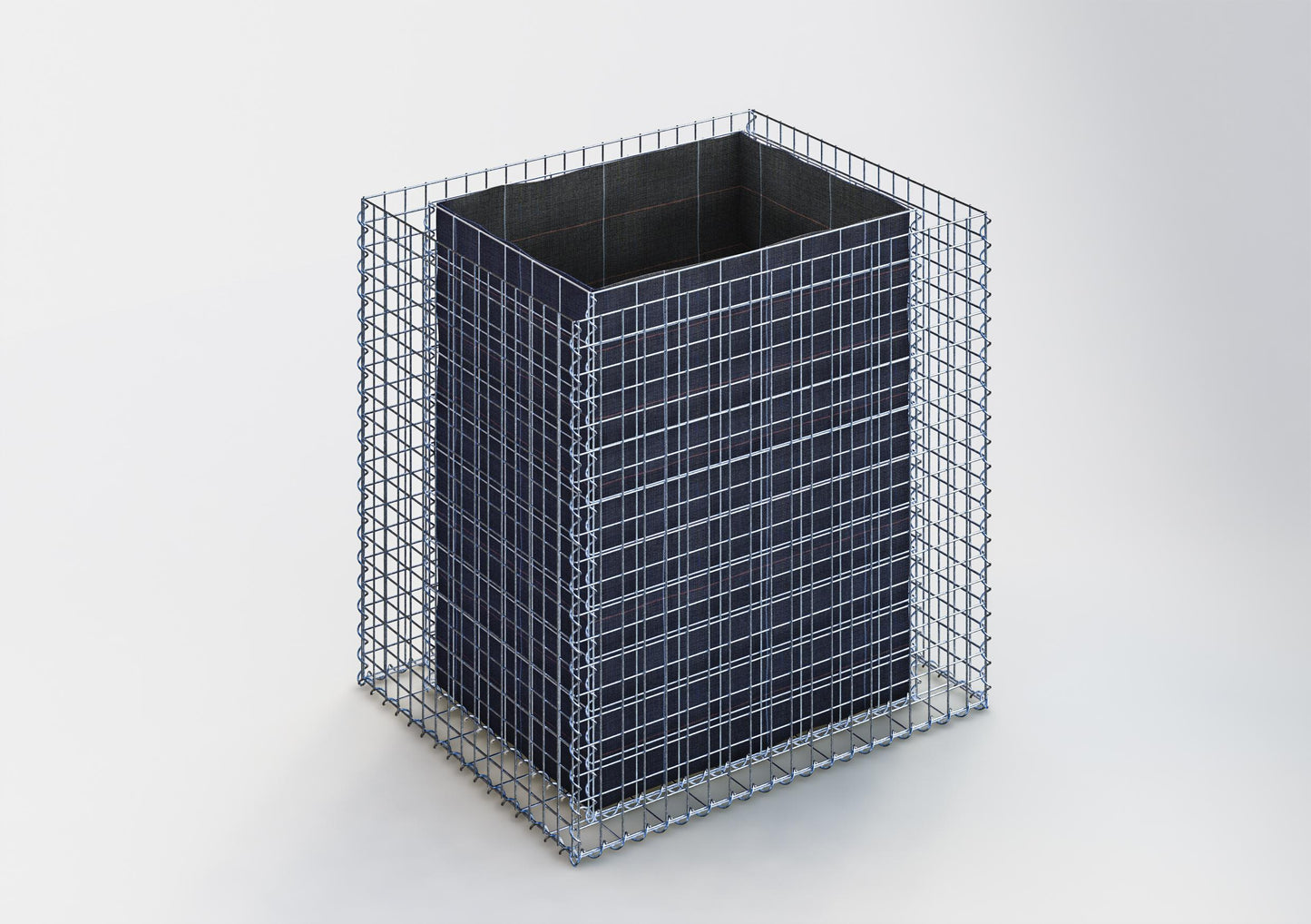 Højbed firkantet 100 cm x 100 cm x 80 cm (L x H x D), maskestørrelse 5 x 5 cm, vægtykkelse 10 cm