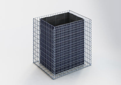 Lit surélevé carré 100 cm x 100 cm x 80 cm (L x H x P), mailles 5 x 10 cm, épaisseur des parois 10 cm