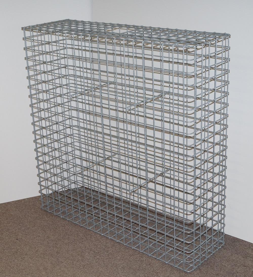 Gabion galvanisé à chaud 102 cm x 102 cm x 32 cm, mailles 5 cm x 5 cm, entièrement soudé