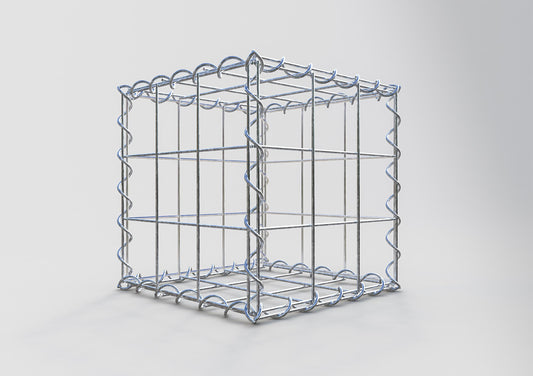 Gabion 30 cm x 30 cm x 30 cm (L x H x P), mailles 10 cm x 10 cm, spirale