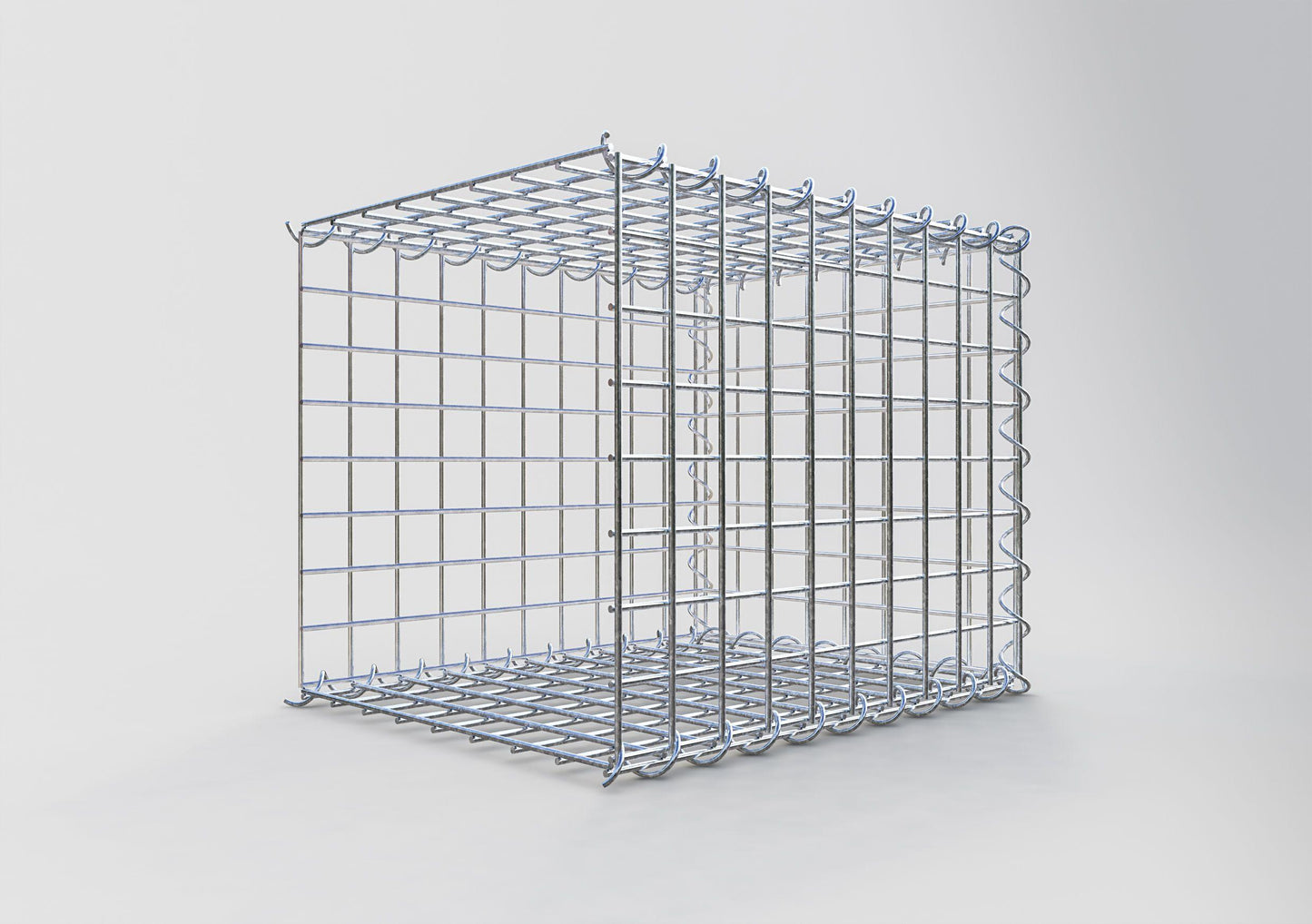 Gabion rapporté type 2 50 cm x 40 cm x 40 cm (L x H x P), mailles 5 cm x 5 cm, spirale