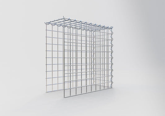 Opvokset gabion type 4 50 cm x 50 cm x 20 cm (L x H x D), maskestørrelse 5 cm x 5 cm, spiral