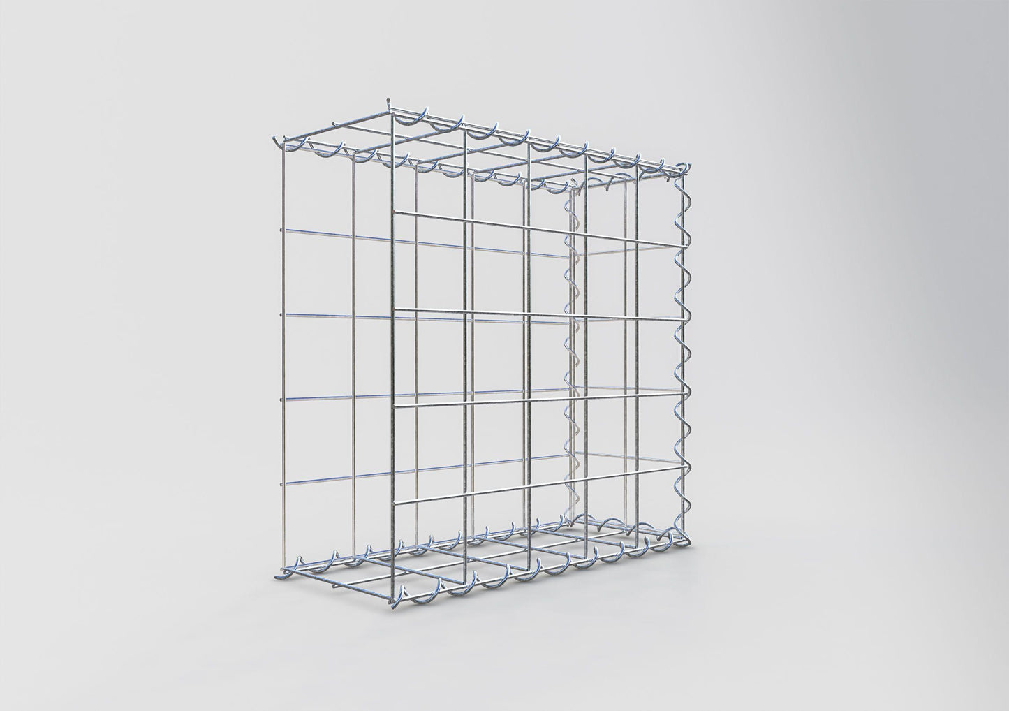 Gabbione aggiuntivo tipo 2 50 cm x 50 cm x 20 cm (L x H x P), dimensione maglia 10 cm x 10 cm, a spirale