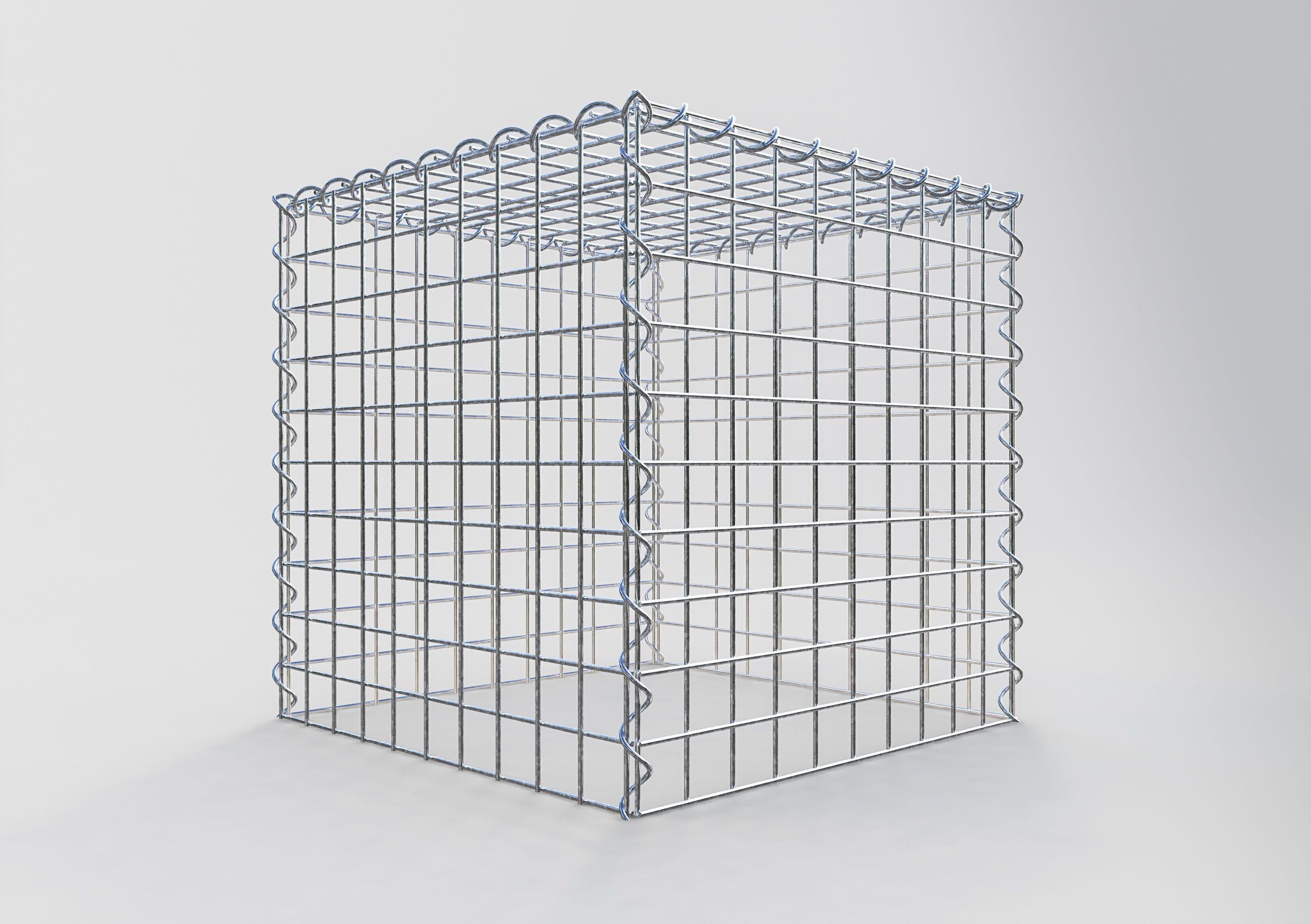 Grown-on gabion type 3 50 cm x 50 cm x 50 cm (L x H x D), mesh size 5 cm x 5 cm, spiral