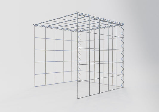 Anbaugabione Typ 4 50 cm x 50 cm x 50 cm (L x H x T), Maschenweite 10 cm x 10 cm, Spirale