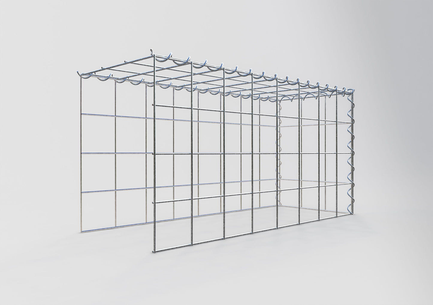 Add-on schanskorf type 4 80 cm x 40 cm x 30 cm (L x H x D), maaswijdte 10 cm x 10 cm, spiraal