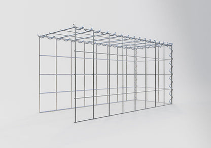 Add-on schanskorf type 4 80 cm x 40 cm x 30 cm (L x H x D), maaswijdte 10 cm x 10 cm, spiraal