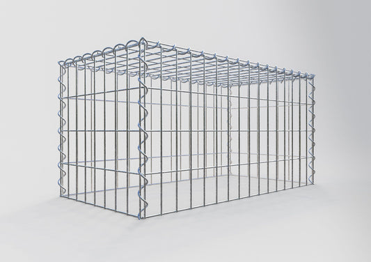 Opvokset gabion type 3 80 cm x 40 cm x 40 cm (L x H x D), maskestørrelse 5 cm x 10 cm, spiral