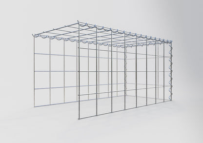 Opvokset gabion type 4 80 cm x 40 cm x 40 cm (L x H x D), maskestørrelse 10 cm x 10 cm, spiral