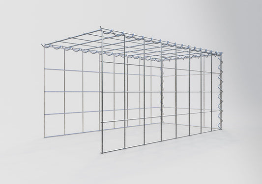 Add-on schanskorf type 4 80 cm x 40 cm x 40 cm (L x H x D), maaswijdte 10 cm x 10 cm, spiraal