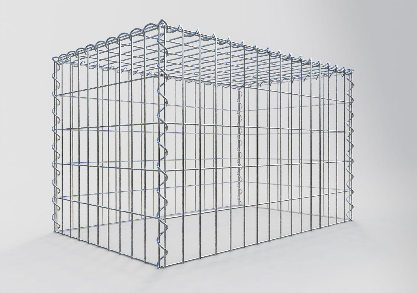 Gabion rapporté type 3 80 cm x 50 cm x 50 cm (L x H x P), mailles 5 cm x 10 cm, spirale