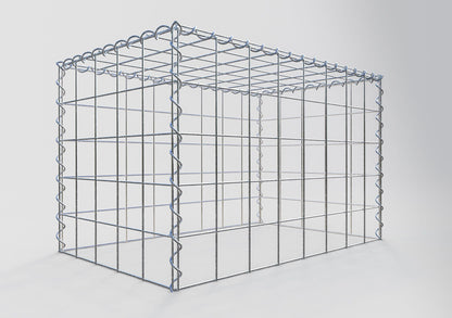 Gabion rapporté type 3 80 cm x 50 cm x 50 cm (L x H x P), mailles 10 cm x 10 cm, spirale