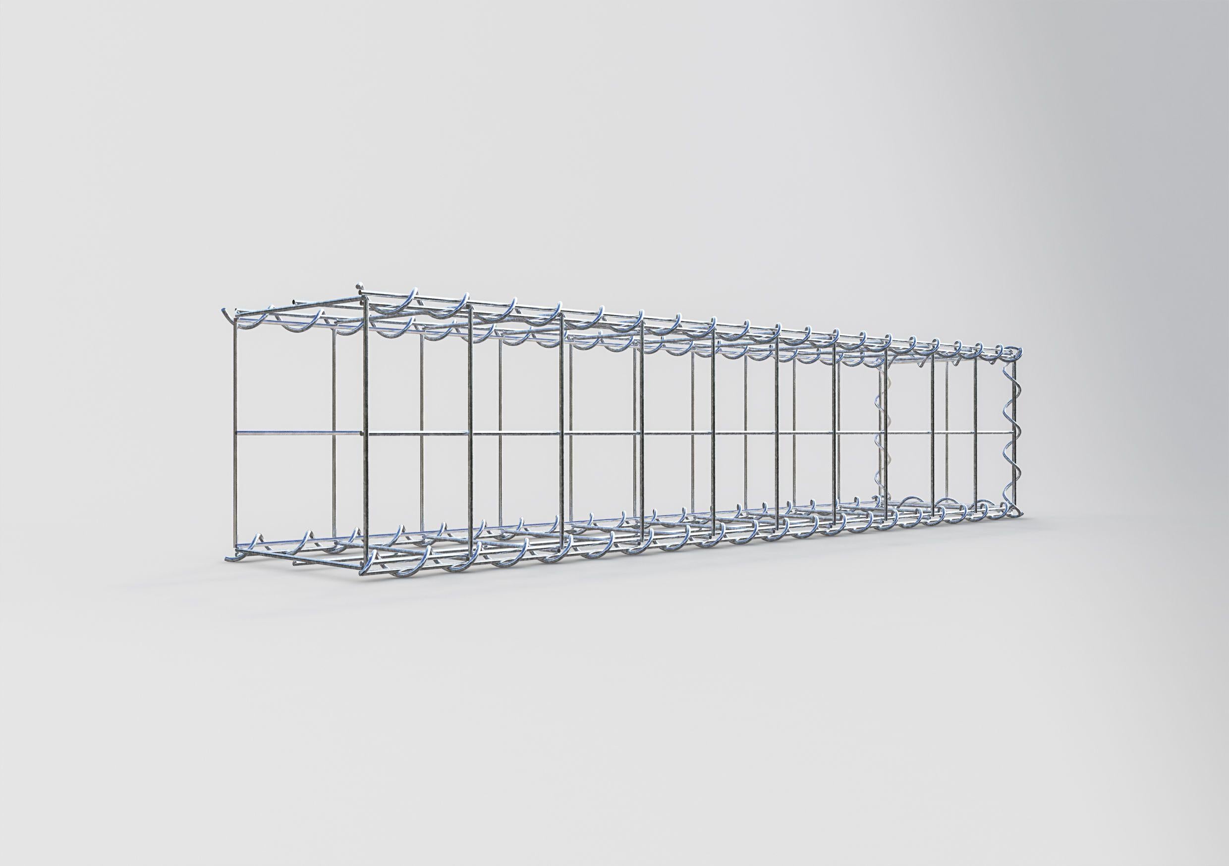 Extra gabion typ 2 100 cm x 20 cm x 20 cm (L x H x D), maskstorlek 10 cm x 10 cm, spiral