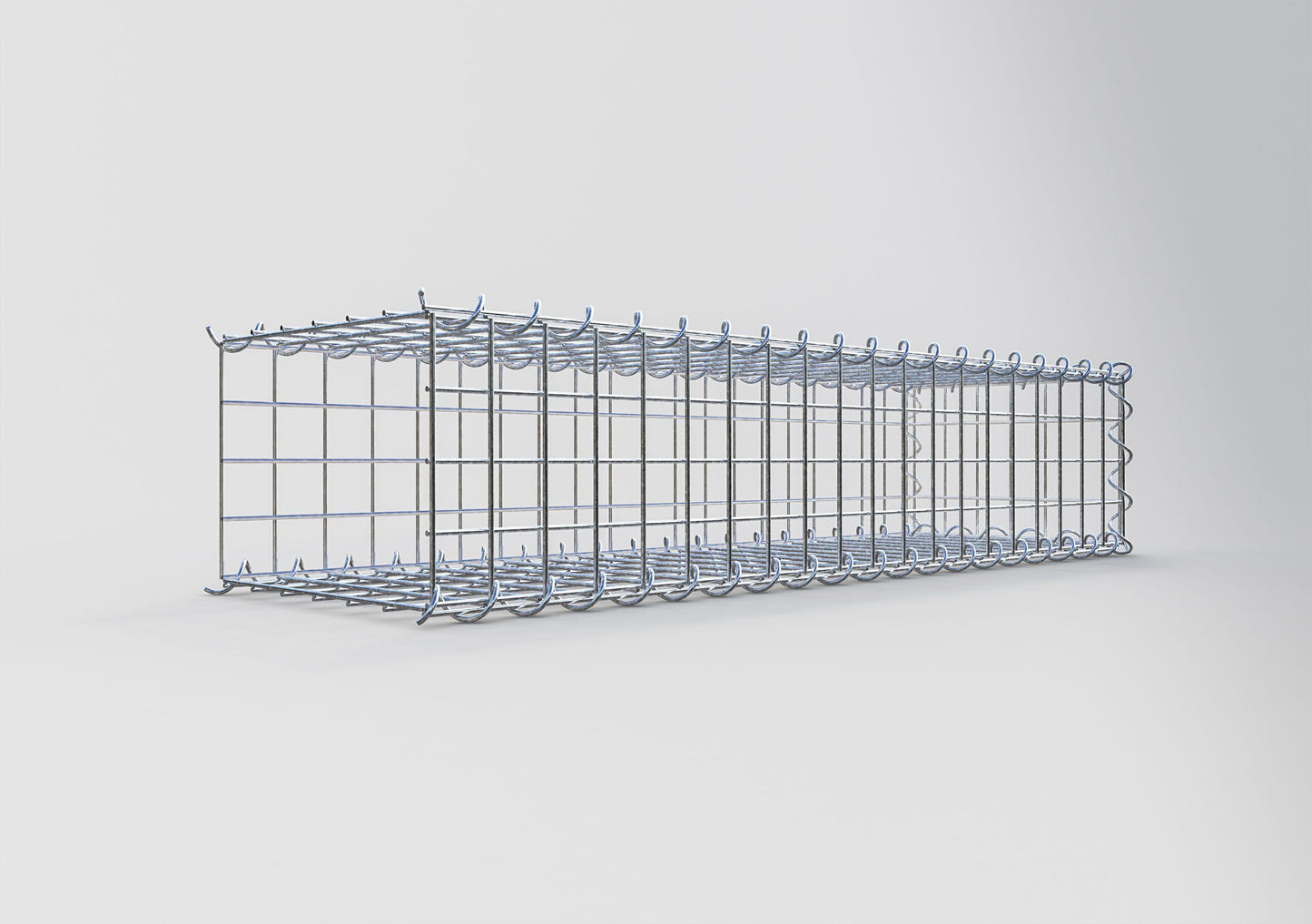 Add-on schanskorf type 2 100 cm x 20 cm x 30 cm (L x H x D), maaswijdte 5 cm x 5 cm, spiraalvormig