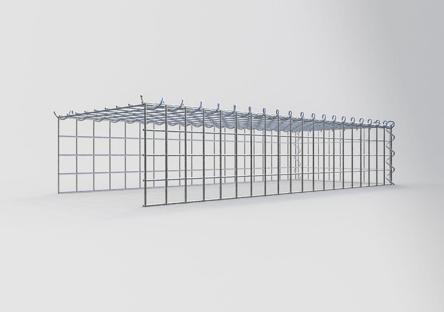 Gabião tipo 4 100 cm x 20 cm x 40 cm (C x A x P), malhagem 5 cm x 5 cm, espiral