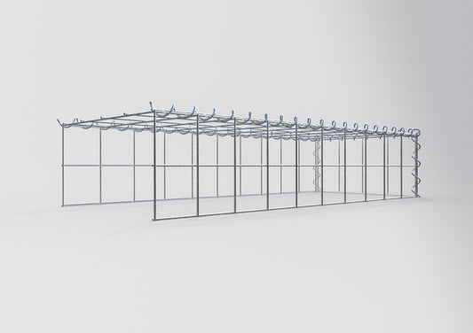 Opvokset gabion type 4 100 cm x 20 cm x 40 cm (L x H x D), maskestørrelse 10 cm x 10 cm, spiral