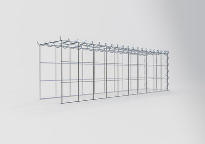 Gavión adulto tipo 4 100 cm x 30 cm x 20 cm (largo x alto x profundidad), tamaño de malla 10 cm x 10 cm, espiral