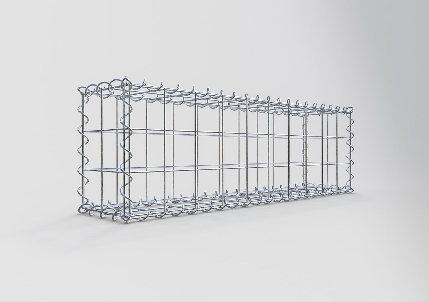 Gabion 100 cm x 30 cm x 20 cm (L x H x P), mailles 10 cm x 10 cm, spirale