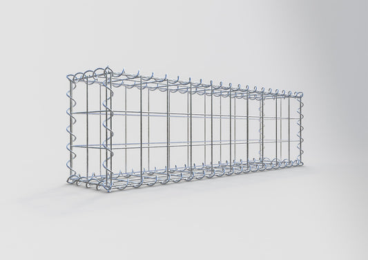 Gabião 100 cm x 30 cm x 20 cm (C x A x P), malhagem 10 cm x 10 cm, espiral