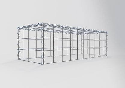 Opvokset gabion type 3 100 cm x 30 cm x 40 cm (L x H x D), maskestørrelse 10 cm x 10 cm, spiral