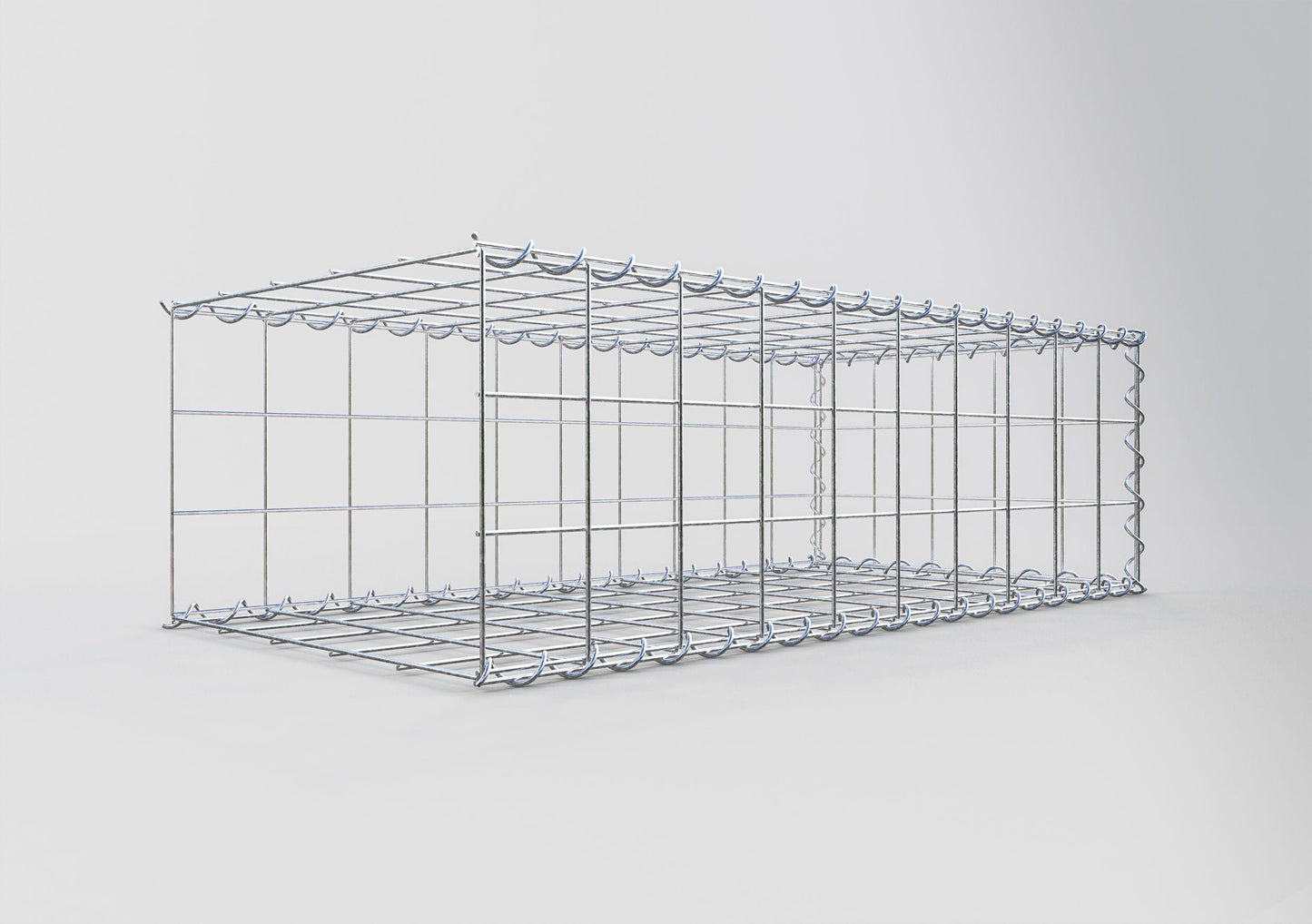 Gabbione aggiuntivo tipo 2 100 cm x 30 cm x 50 cm (L x A x P), maglia 10 cm x 10 cm, spirale