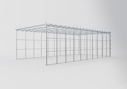 Opvokset gabion type 4 100 cm x 30 cm x 50 cm (L x H x D), maskestørrelse 10 cm x 10 cm, spiral