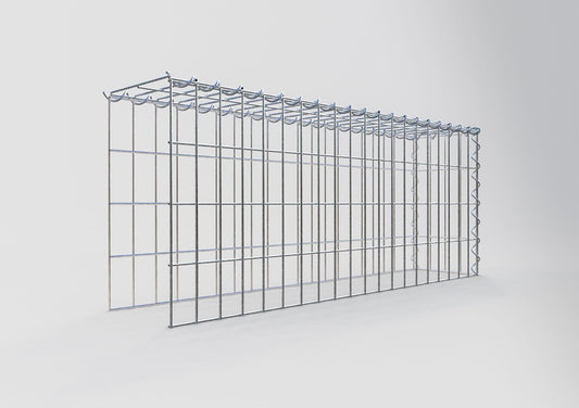 Gabion rapporté type 4 100 cm x 40 cm x 20 cm (L x H x P), mailles 5 cm x 10 cm, spirale