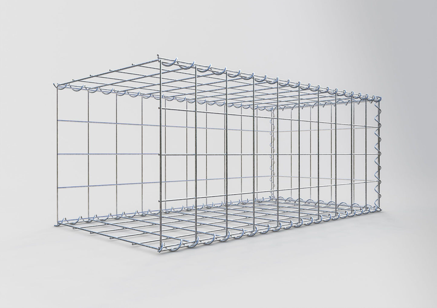 Add-on schanskorf type 2 100 cm x 40 cm x 50 cm (L x H x D), maaswijdte 10 cm x 10 cm, spiraal