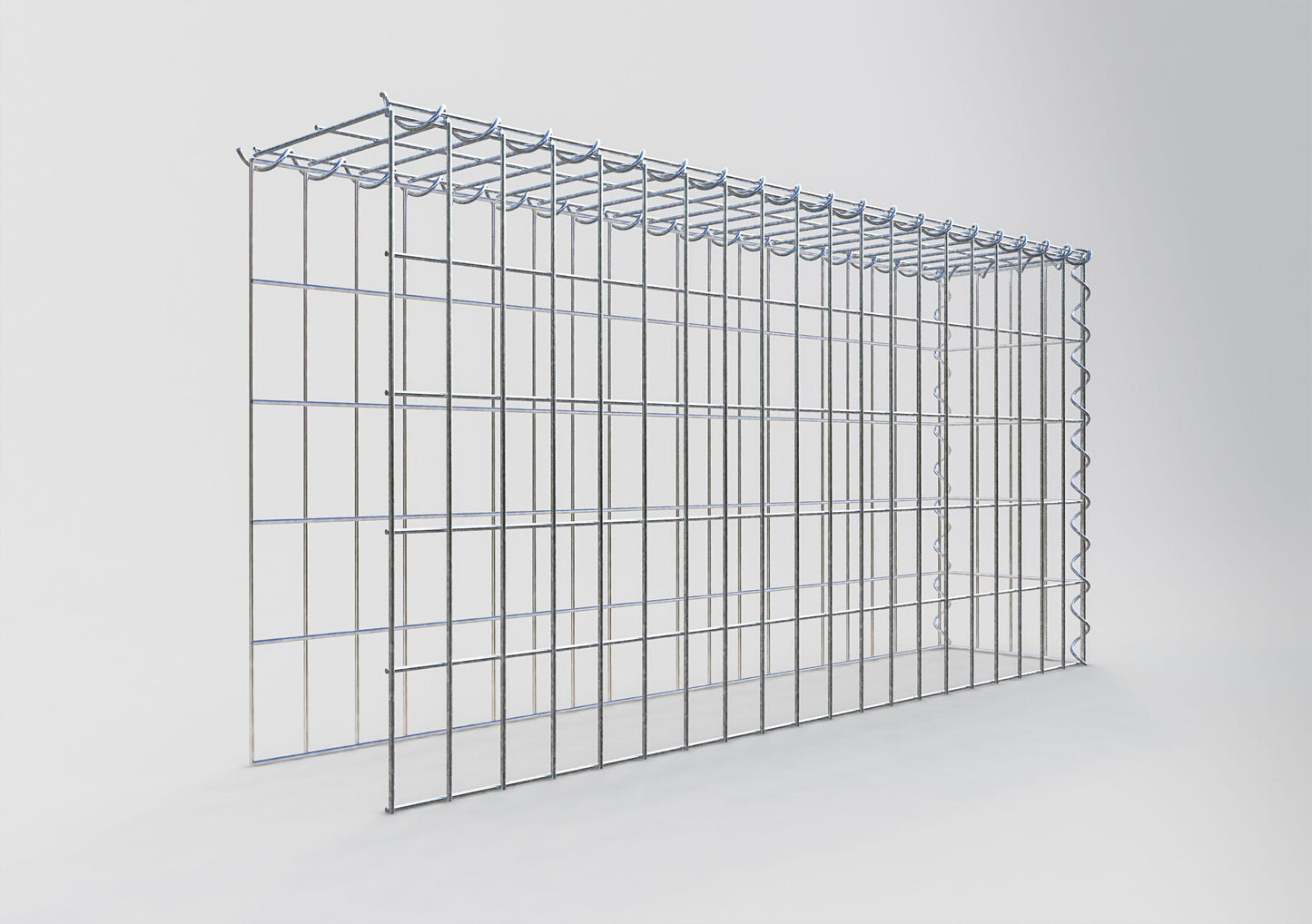 Add-on schanskorf type 4 100 cm x 50 cm x 20 cm (L x H x D), maaswijdte 5 cm x 10 cm, spiraalvormig