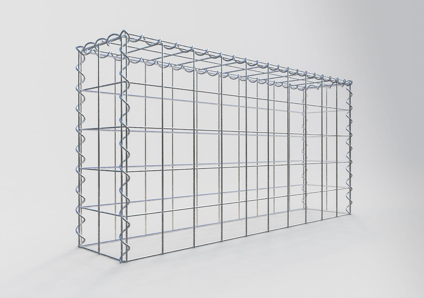 Gabião tipo 3 100 cm x 50 cm x 20 cm (C x A x P), malhagem 10 cm x 10 cm, espiral