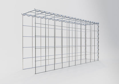 Extra gabion typ 4 100 cm x 50 cm x 20 cm (L x H x D), maskstorlek 10 cm x 10 cm, spiral