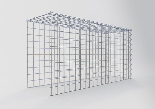 Gabbione aggiuntivo tipo 4 100 cm x 50 cm x 30 cm (L x H x P), dimensione maglia 5 cm x 5 cm, a spirale